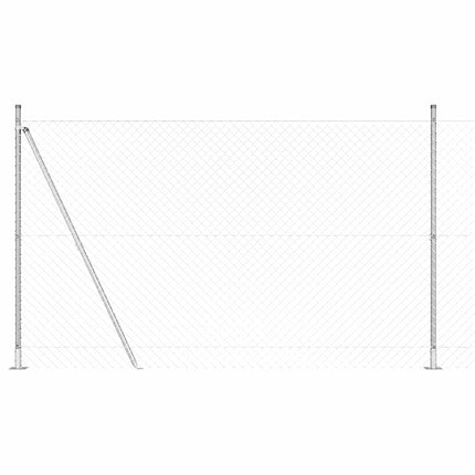Udendørs kædedysehegn med betonbase 10 x 1,4 m Sølv Mesh