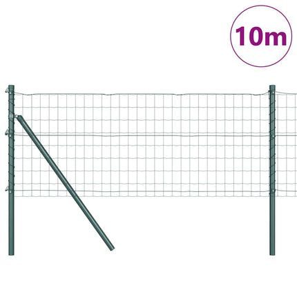 Udendørs Euro Zaun Ground Fix 10 x 0,8 m PVC-belagt stål Grøn
