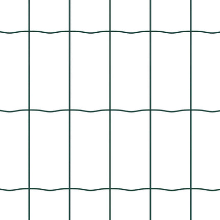 Udendørs Euro Zaun Ground Fix 10 x 1,4 m PVC-belagt stål Grøn