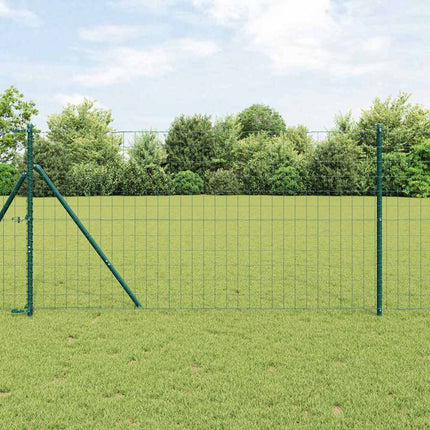 Udendørs Euro Zaun Ground Fix 10 x 1 m PVC-belagt stål Grøn
