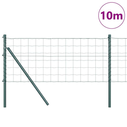 Udendørs Euro Zaun Ground Fix 10 x 0,8 m PVC-belagt stål Grøn