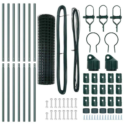 Udendørs Euro Zaun Ground Fix 10 x 1,2 m PVC-belagt stål Grøn