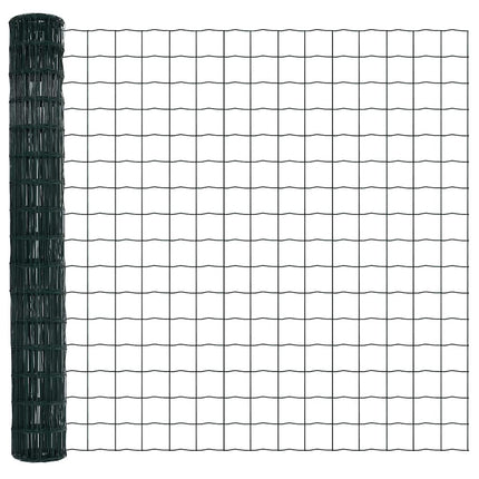 Udendørs Euro Zaun Ground Fix 10 x 1,6 m PVC-belagt stål Grøn