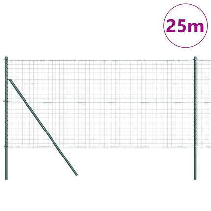 Udendørs Euro Zaun Ground Fix 25 x 1 m PVC-belagt stål Grøn