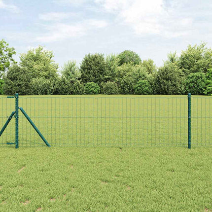 Udendørs Euro Zaun Ground Fix 25 x 0,4 m PVC-belagt stål Grøn
