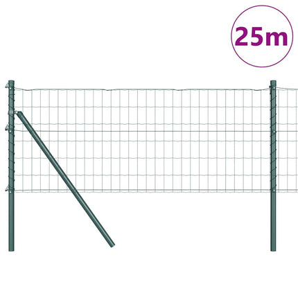 Udendørs Euro Zaun Ground Fix 25 x 0,4 m PVC-belagt stål Grøn