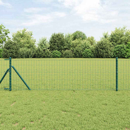 Udendørs Euro Zaun Ground Fix 25 x 0,8 m PVC-belagt stål Grøn