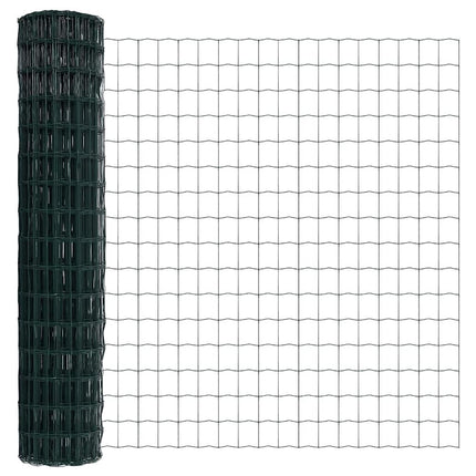 Udendørs Euro Zaun Ground Fix 10 x 1,6 m PVC-belagt stål Grøn