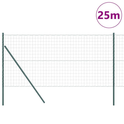 Udendørs Euro Zaun Ground Fix 25 x 1 m PVC-belagt stål Grøn