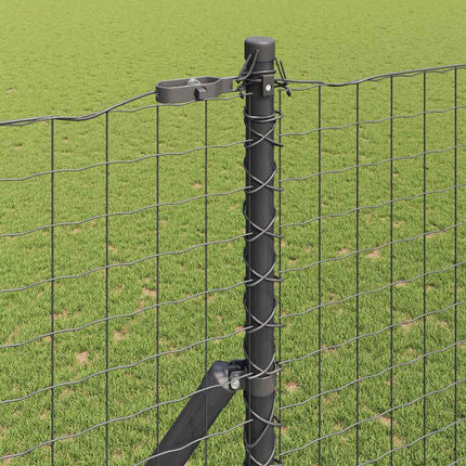 Udendørs Euro Zaun Ground Fix 10 x 1,5 m PVC-belagt stål Grå