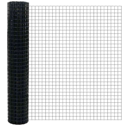 Udendørs Euro Zaun Ground Fix 10 x 1,6 m PVC-belagt stål Grå