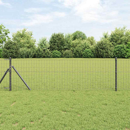 Udendørs Euro Zaun Ground Fix 10 x 0,6 m PVC-belagt stål Grå