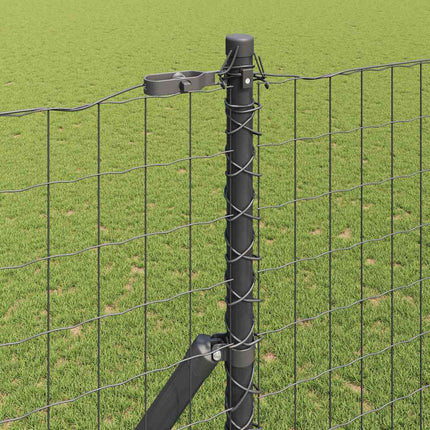 Udendørs Euro Zaun Ground Fix 10 x 1,5 m PVC-belagt stål Grå