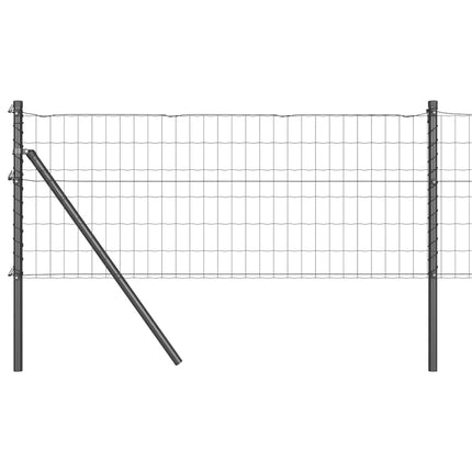 Udendørs Euro Zaun Ground Fix 10 x 0,8 m PVC-belagt stål Grå