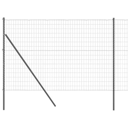 Udendørs Euro Zaun Ground Fix 10 x 1,5 m PVC-belagt stål Grå