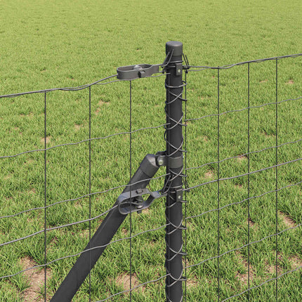 Udendørs Euro Zaun Ground Fix 10 x 0,4 m PVC-belagt stål Grå