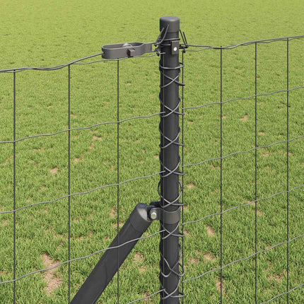 Udendørs Euro Zaun Ground Fix 10 x 1 m PVC-belagt stål Grå Mesh