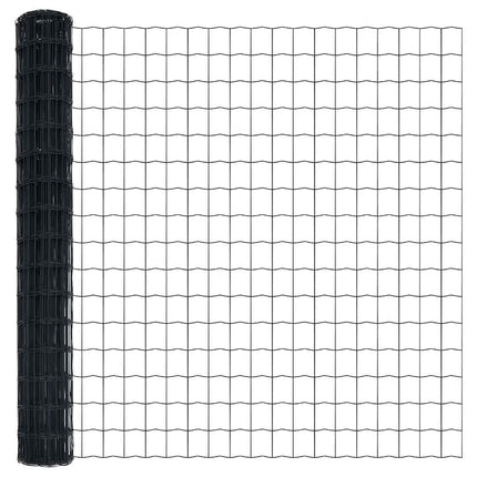 Udendørs Euro Zaun Ground Fix 10 x 1,5 m PVC-belagt stål Grå