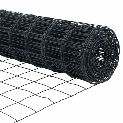 Udendørs Euro Zaun Ground Fix 10 x 1,6 m PVC-belagt stål Grå