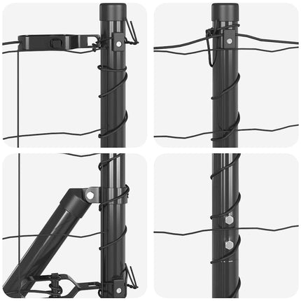 Eurohegn Ground Fix 10 x 1,2 m PVC-belagt stål Grå Mesh