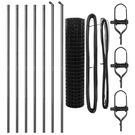 Eurohegn Ground Fix 10 x 1,2 m PVC-belagt stål Grå Mesh