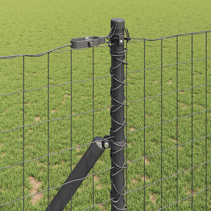 Udendørs Euro Zaun Ground Fix 25 x 1,2 m PVC-belagt stål Grå