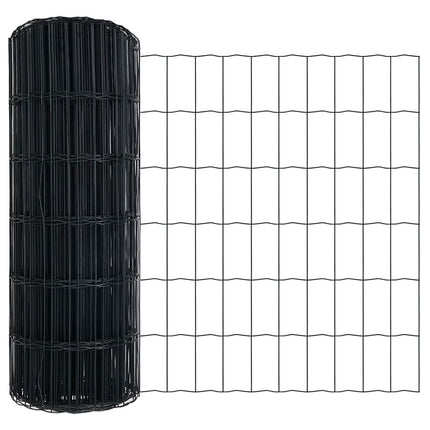 Udendørs Euro Zaun Ground Fix 25 x 0,6 m PVC-belagt stål Grå