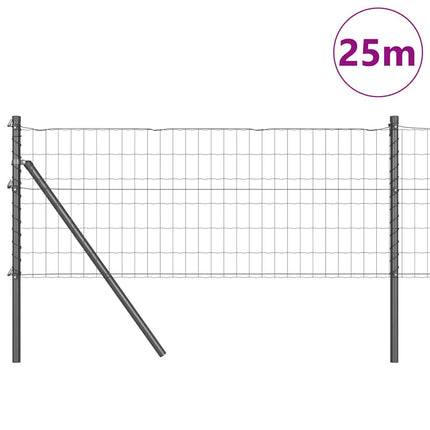 Udendørs Euro Zaun Ground Fix 25 x 0,6 m PVC-belagt stål Grå