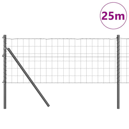 Udendørs Euro Zaun Ground Fix 25 x 0,6 m PVC-belagt stål Grå
