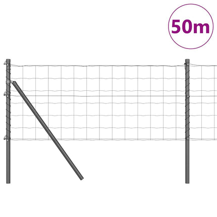Udendørs Euro Zaun Ground Fix 50 x 0,4 m PVC-belagt stål Grå