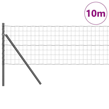 Udendørs Euro Zaun Ground Fix 10 x 0,8 m PVC-belagt stål Grå