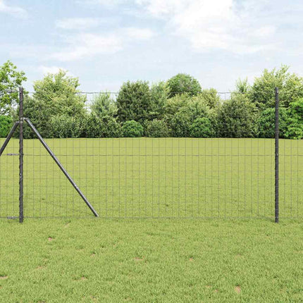 Udendørs Euro Zaun Ground Fix 10 x 1,2 m PVC-belagt stål Grå