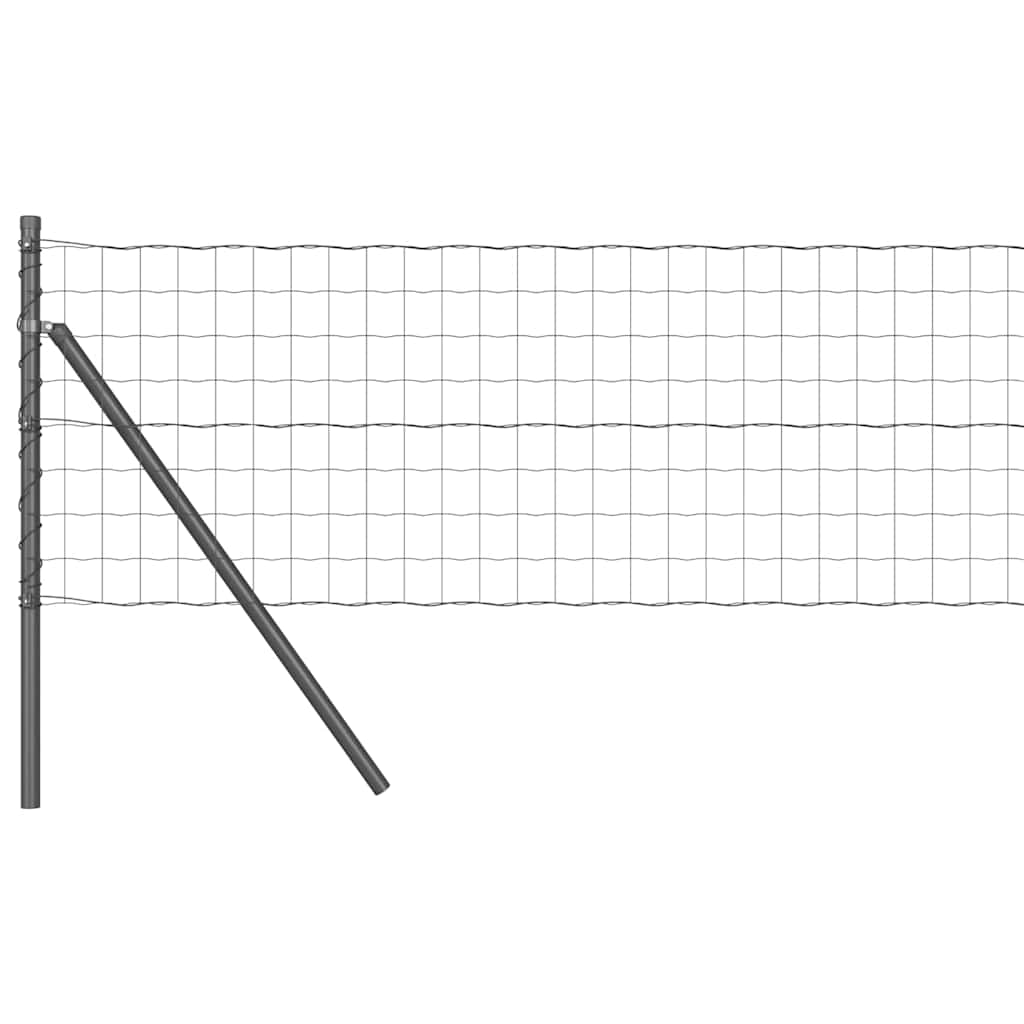 Grundfikseret svejset trådgærde 25 x 0,8 m (B x H)