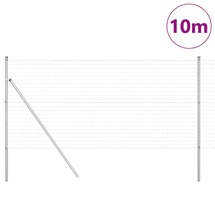 Udendørs Euro Zaun Ground Fix 10 x 1,4 m Sølv Mesh