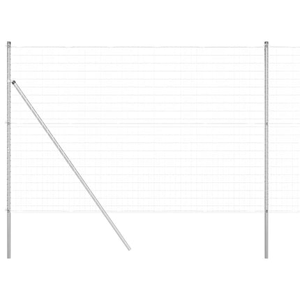 Udendørs Euro Zaun Ground Fix 10 x 1,5 m Sølv Mesh