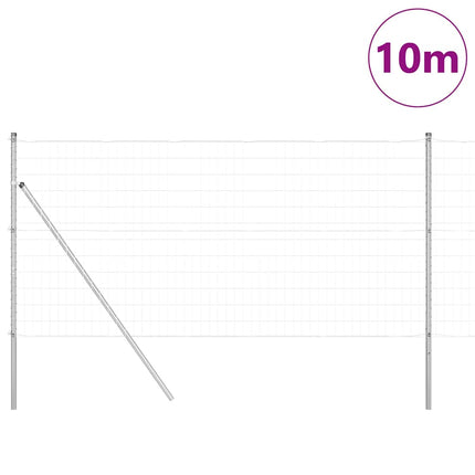 Udendørs Euro Zaun Ground Fix 10 x 1,4 m Sølv Mesh
