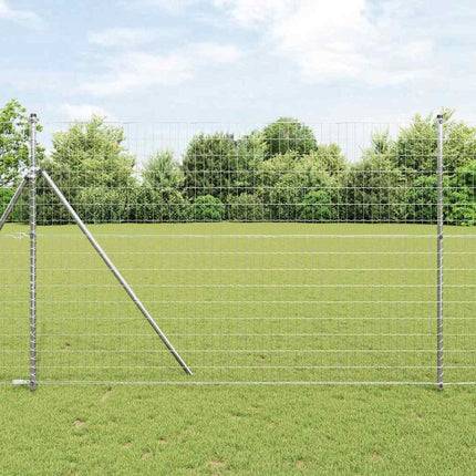 Udendørs Euro Zaun Ground Fix 10 x 1,6 m Sølv Mesh
