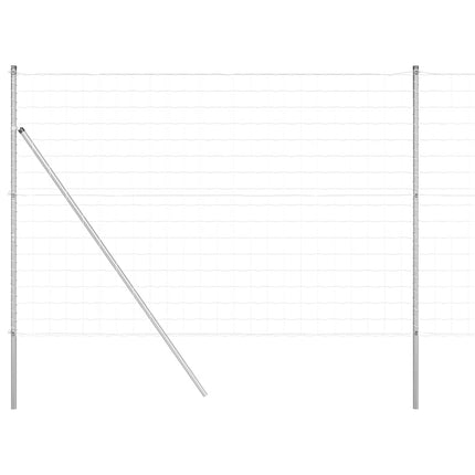 Udendørs Euro Zaun Ground Fix 10 x 1,6 m Galvaniseret stål Sølv