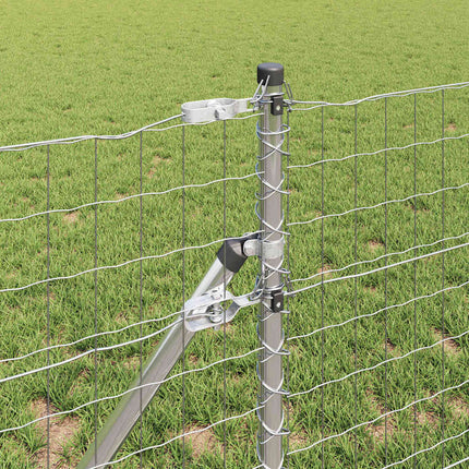 Udendørs Euro Zaun Ground Fix 25 x 0,6 m Galvaniseret stål Sølv