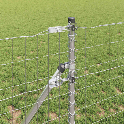 Udendørs Euro Zaun Ground Fix 25 x 0,8 m Sølv Mesh