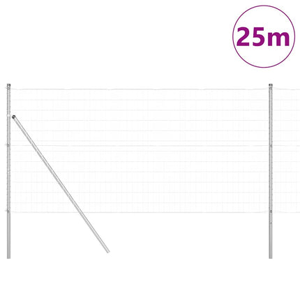 Udendørs Euro Zaun Ground Fix 25 x 1,2 m Sølv Mesh