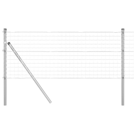 Udendørs Euro Zaun Ground Fix 50 x 0,4 m Galvaniseret stål Sølv