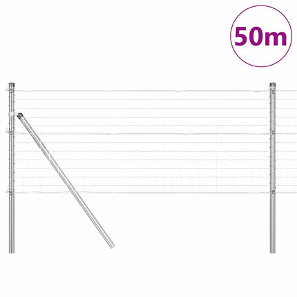 Udendørs Euro Zaun Ground Fix 50 x 0,4 m Galvaniseret stål Sølv