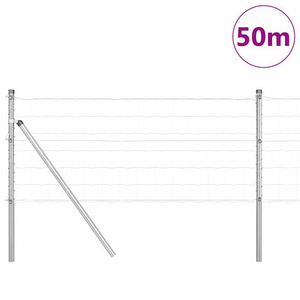 Eurohegn Ground Fix 50 x 0,4 m Galvaniseret stål Sølv Mesh