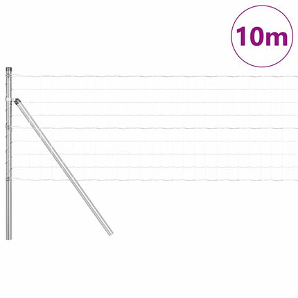 Udendørs Euro Zaun Ground Fix 10 x 0,6 m Sølv Mesh