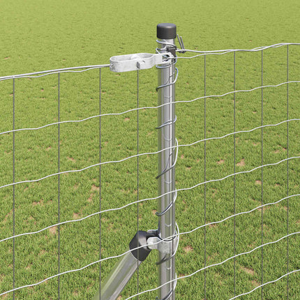 Udendørs Euro Zaun Ground Fix 10 x 1,6 m Galvaniseret stål Sølv