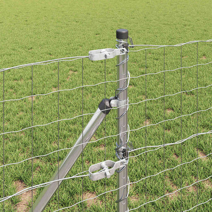 Udendørs Euro Zaun Ground Fix 25 x 0,6 m Galvaniseret stål Sølv
