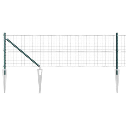 Euro Hegn med Spidser 10 x 0,8 m PVC-belagt stål Grøn Mesh