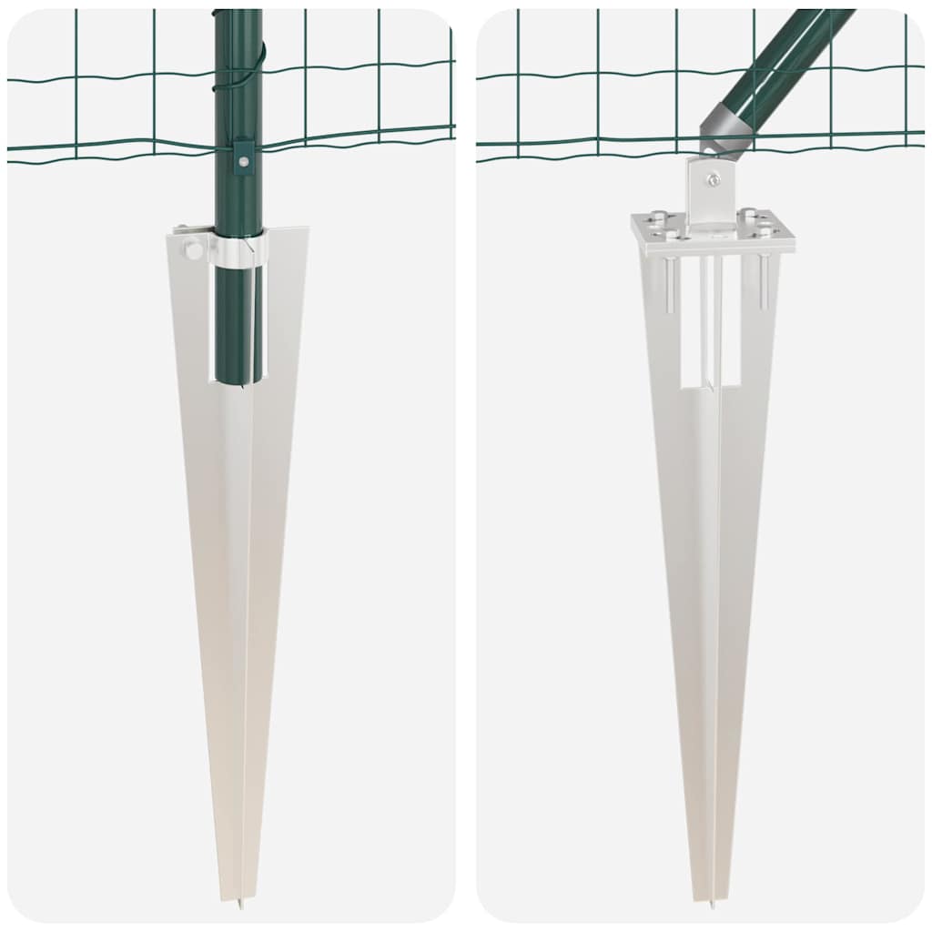 Svejset trådhegn med spidser 10 x 1,2 m (B x H) PVC-belagt stål