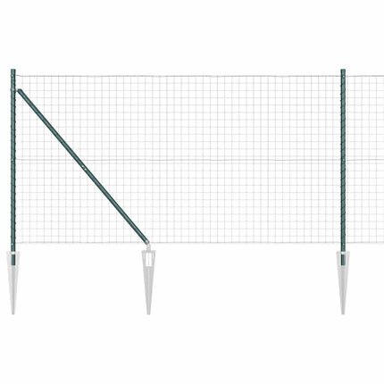 Euro Hegn med Spidser 10 x 1,2 m PVC-belagt stål Grøn Mesh